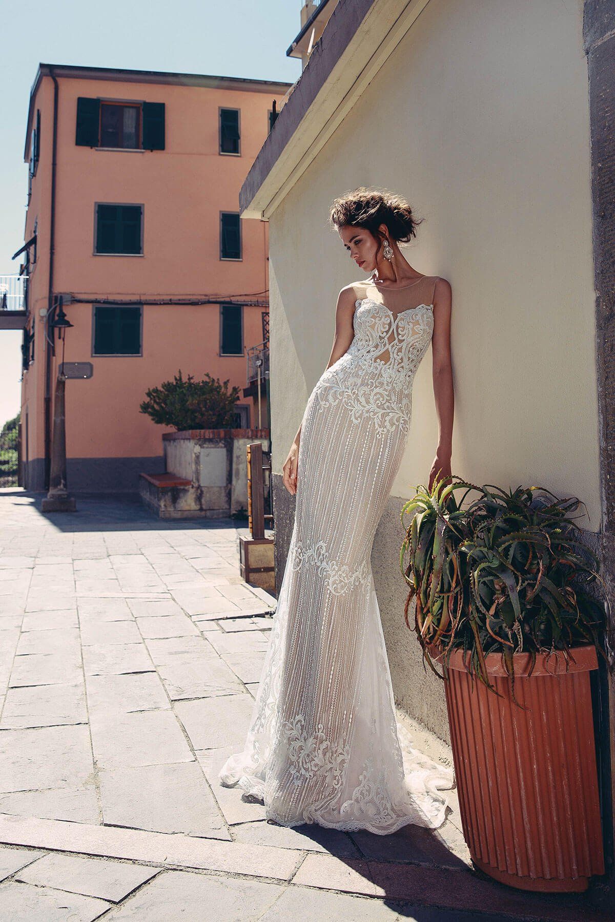 Свадебное платье русалка в авторском кружеве