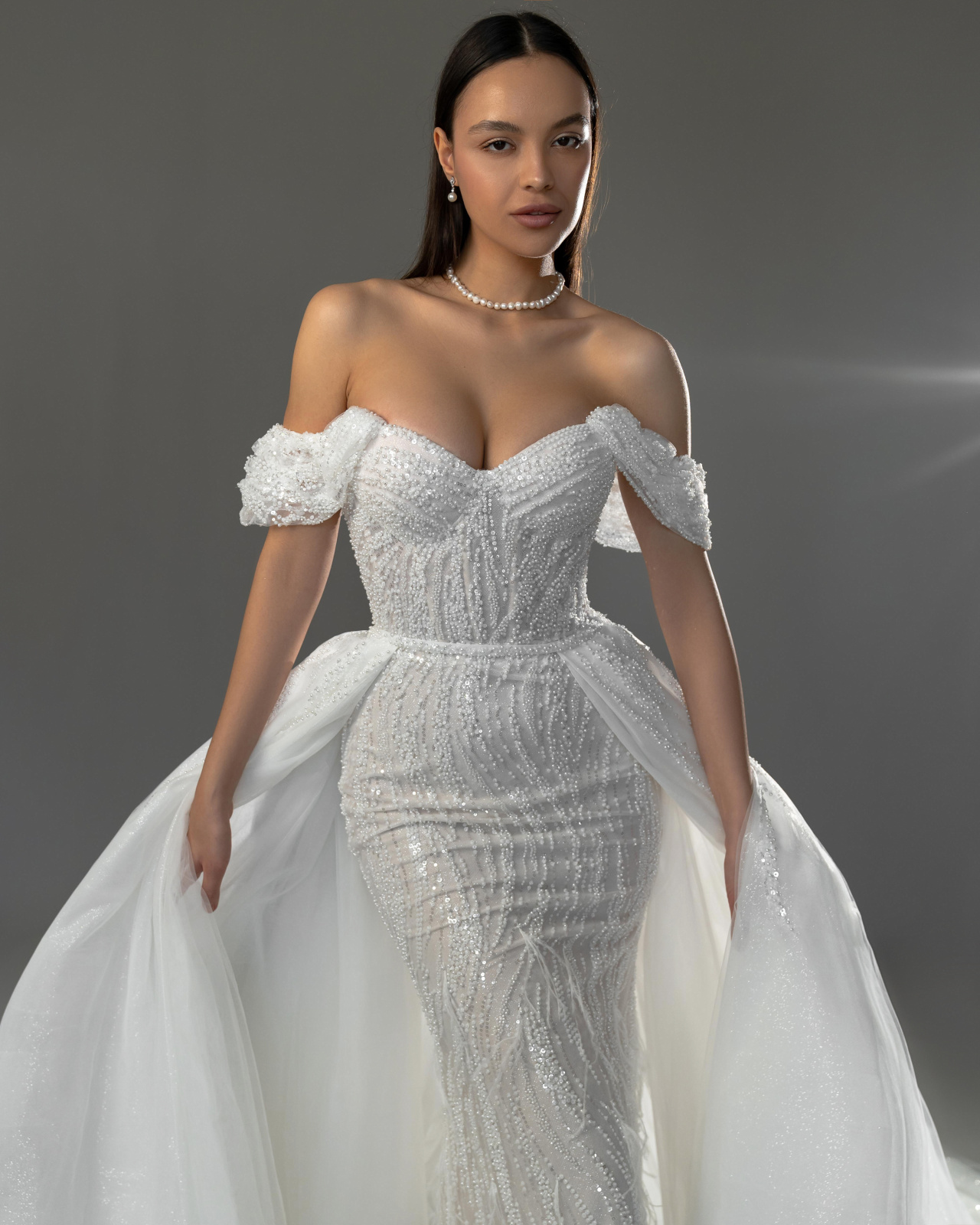 Роскошное свадебное платье рыбка фото