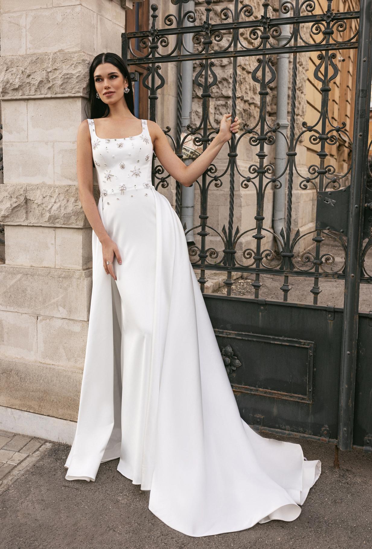 Свадебное платье русалка со съемной юбкой фото