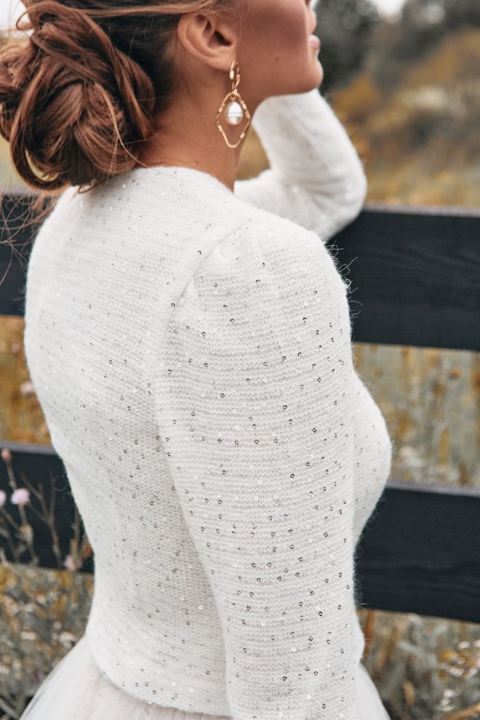 Свадебный жакет с пайетками