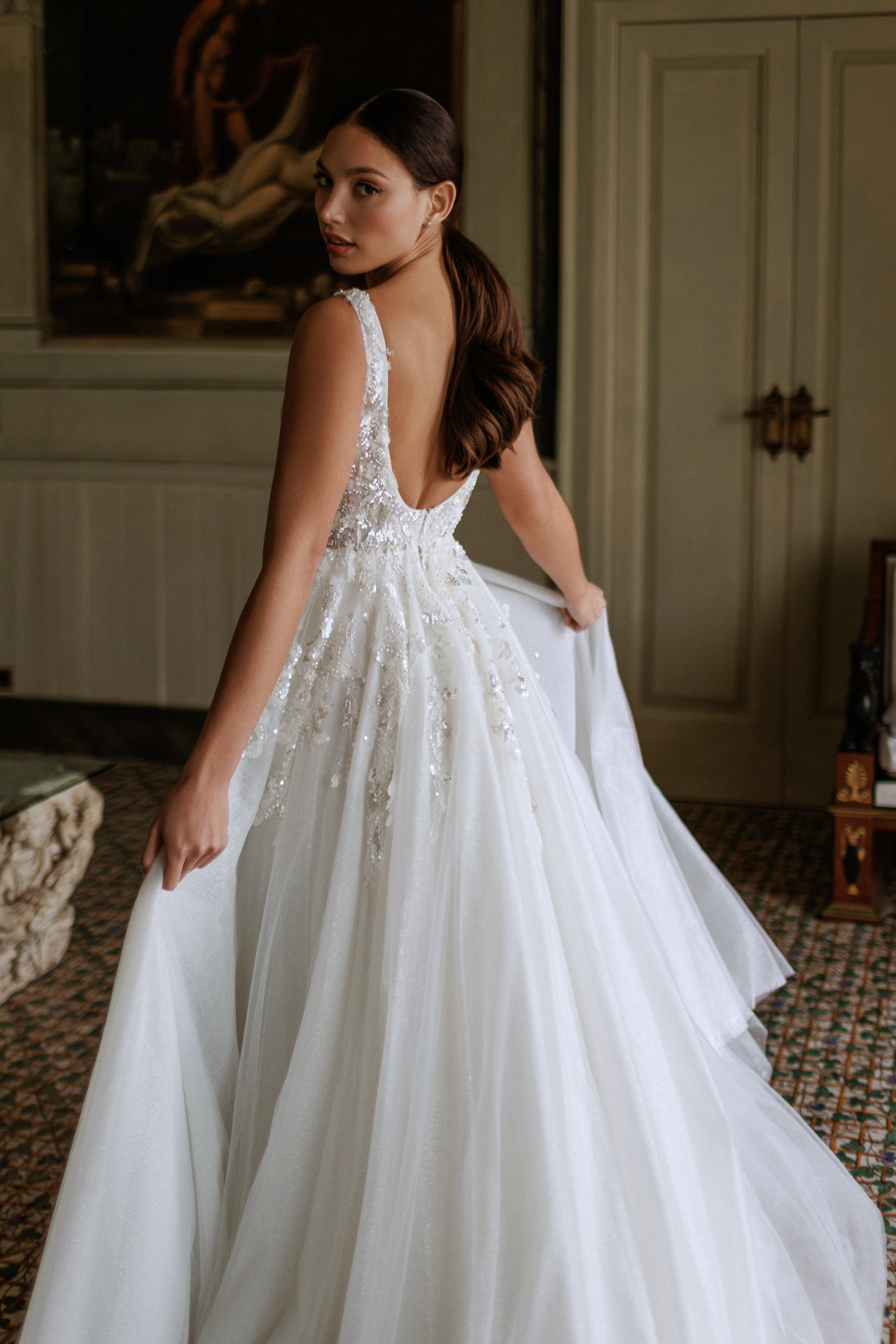 Свадебное платье с красивым корсетом фото