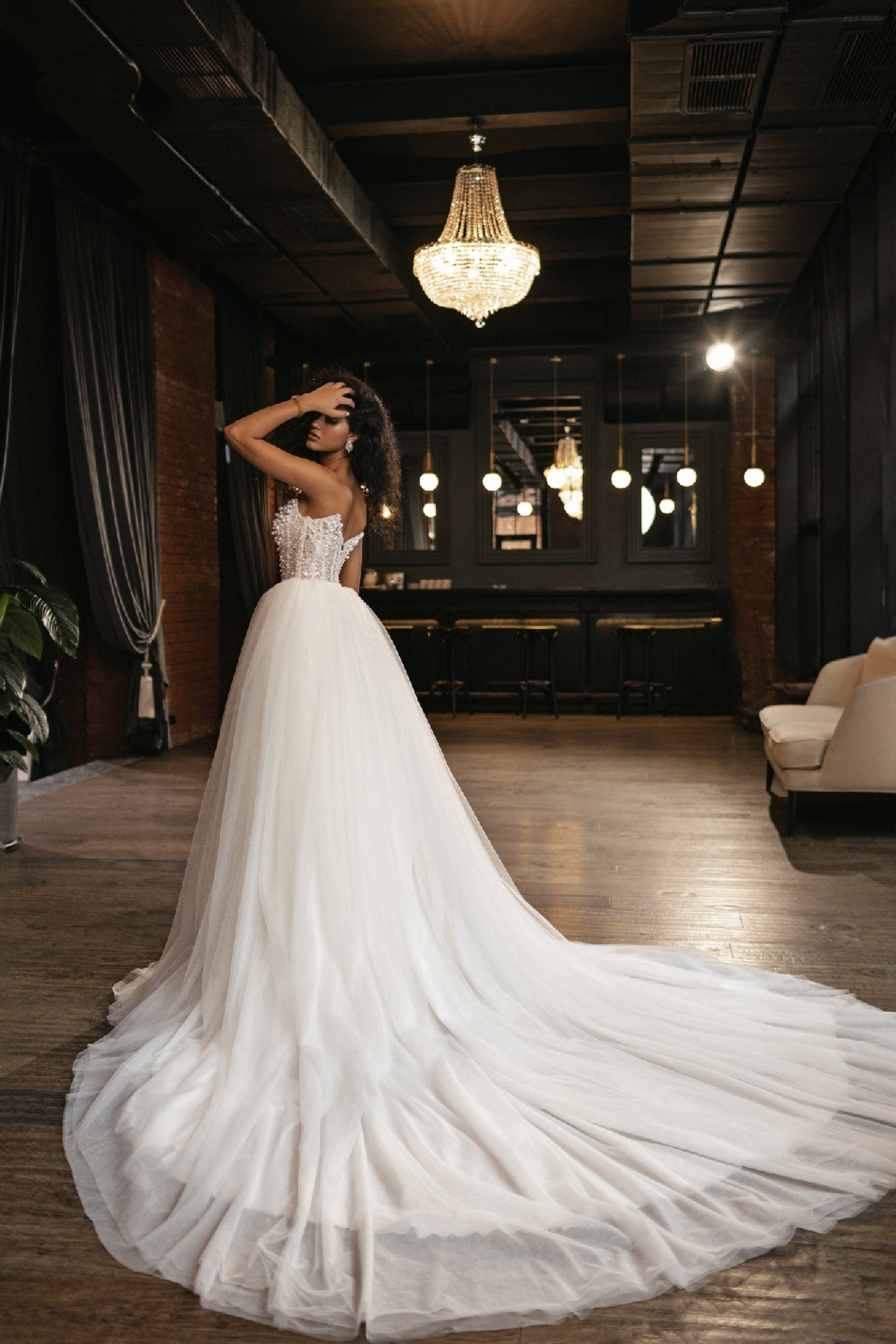 Свадебное платье принцесса с жемчужным корсетом фото