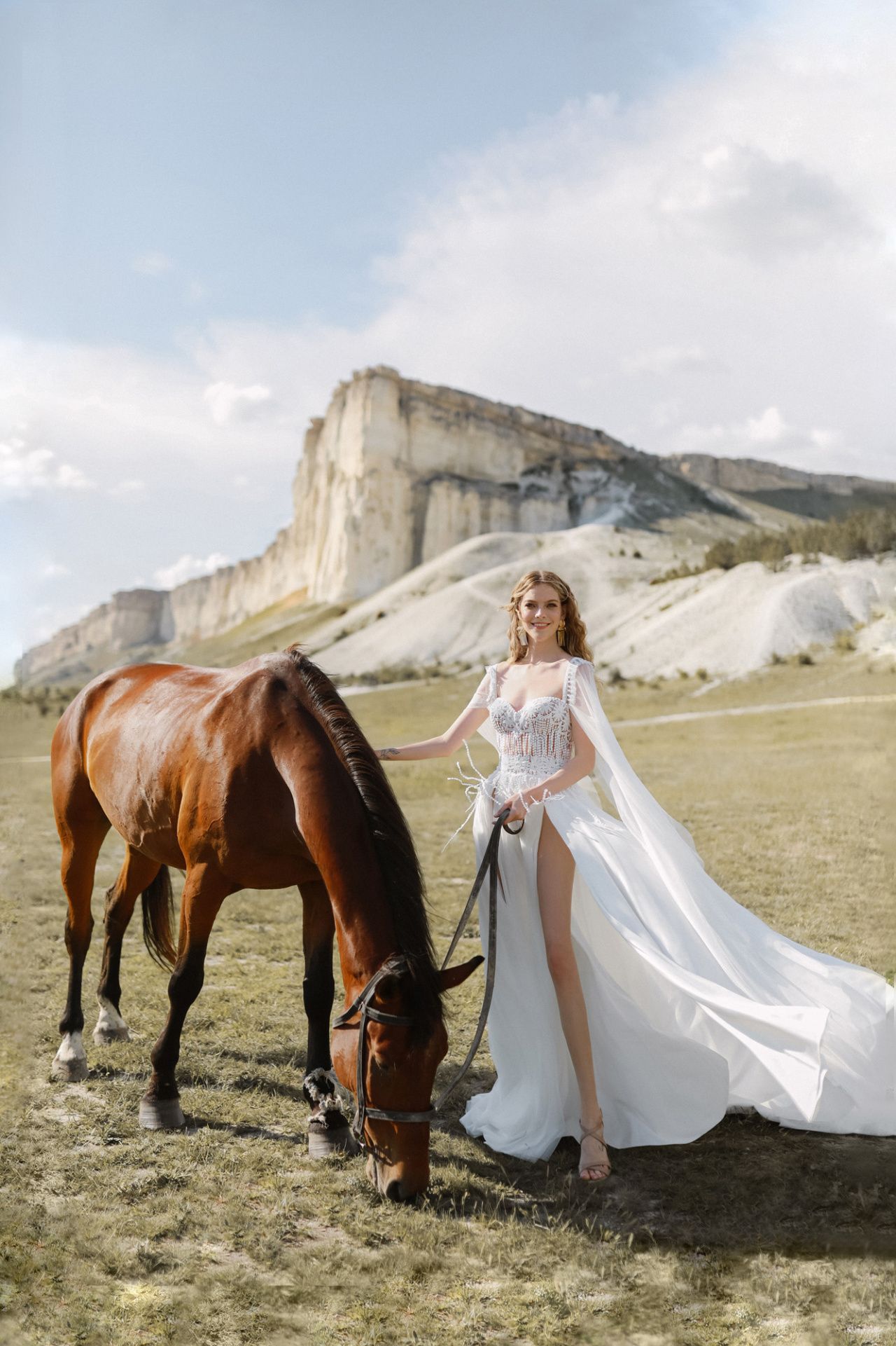 Нежное свадебное платье в стиле бохо фото