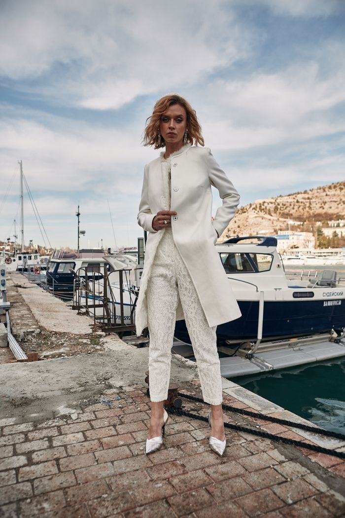 Свадебное пальто с мехом