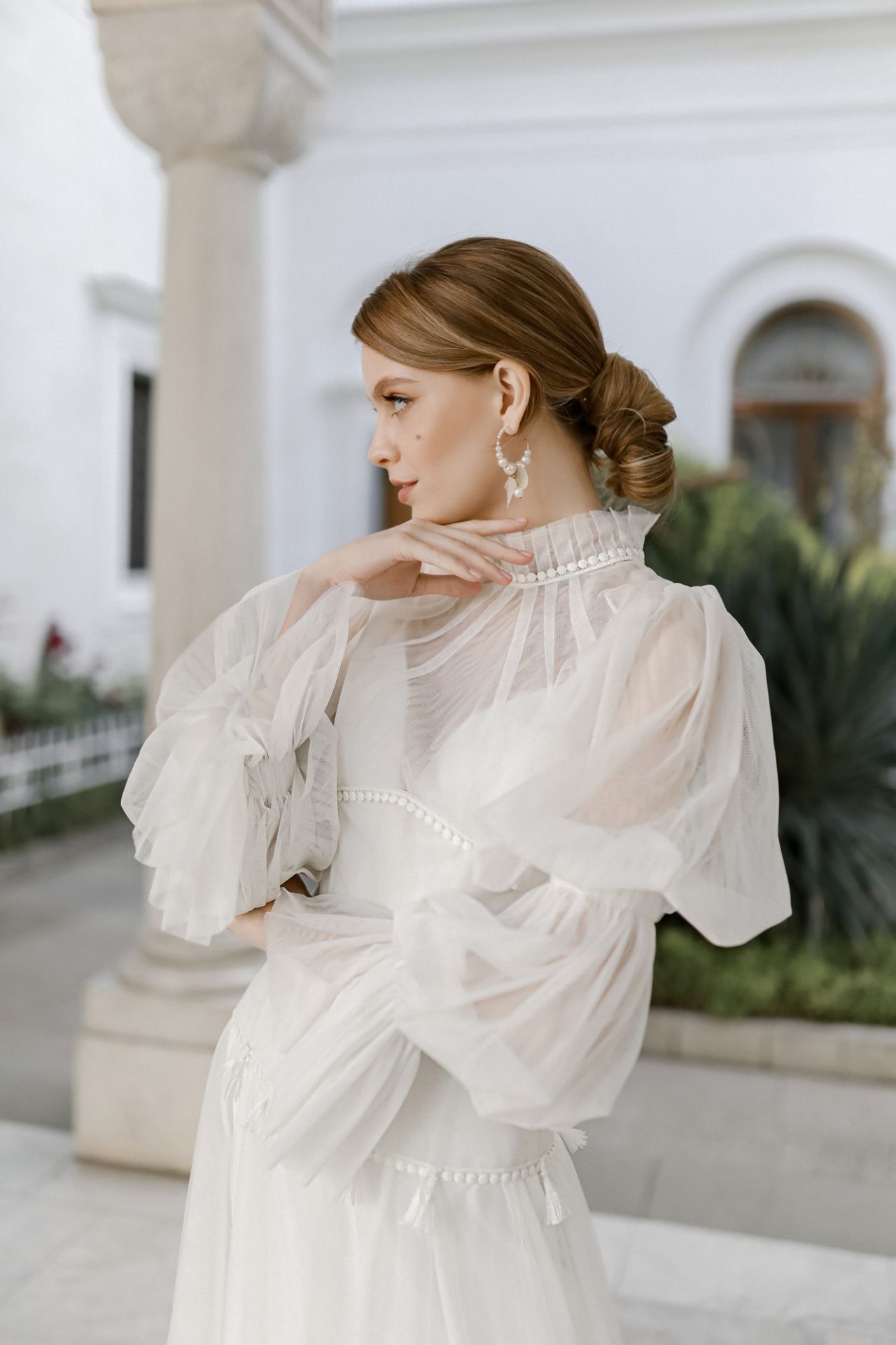 Свадебное платье бохо с длинным рукавом