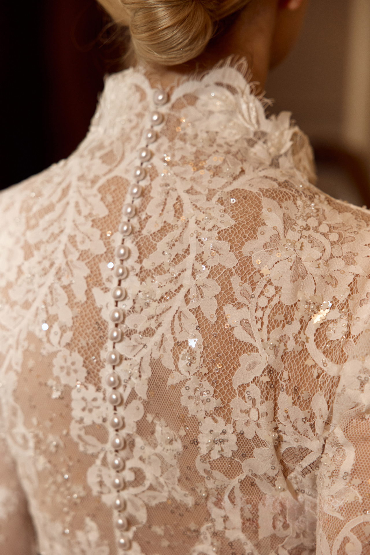 Пышное кружевное свадебное платье со съемным болеро фото