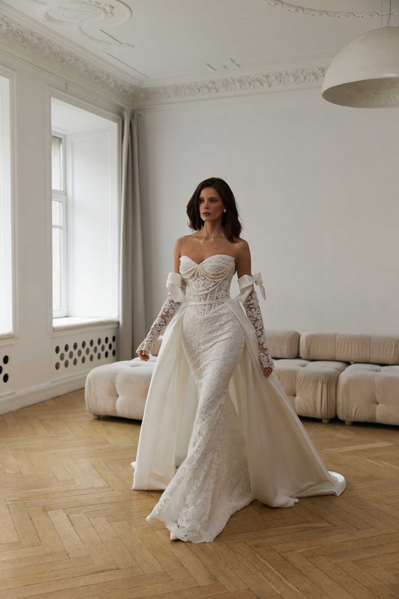 Кружевная русалка с митенками фото