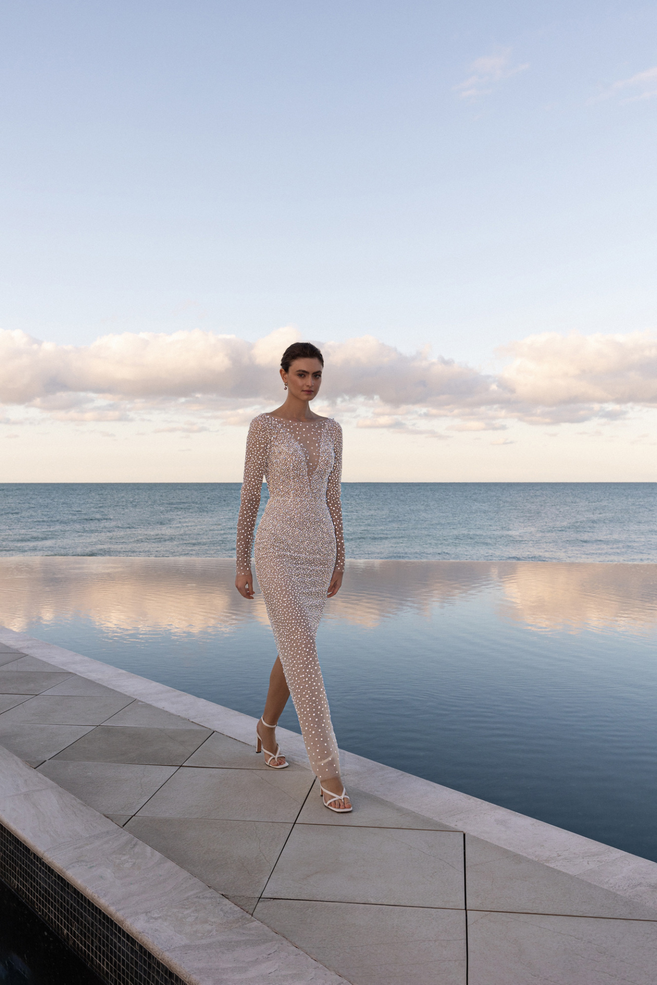 Сверкающее свадебное платье рыбка фото