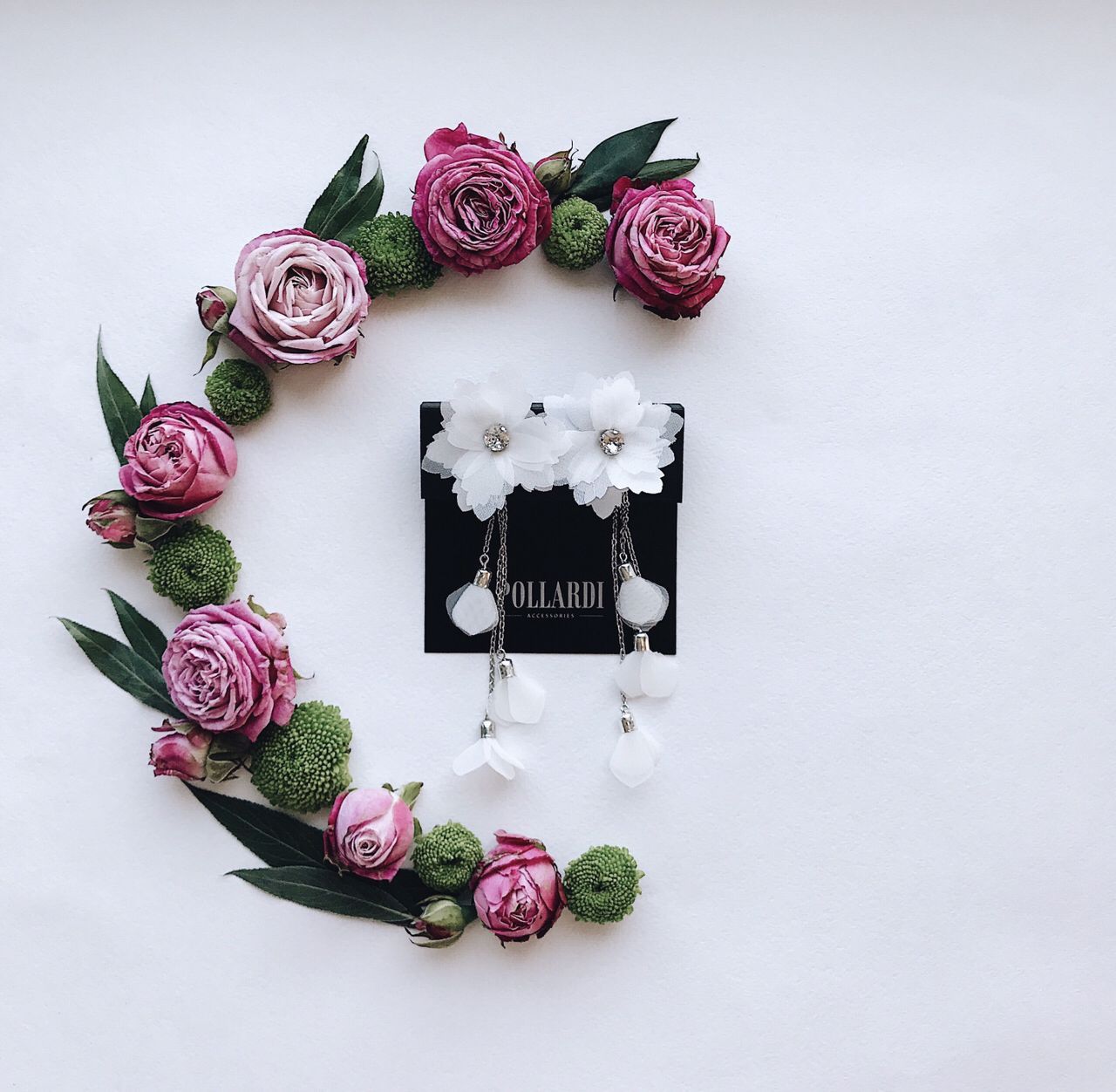 Серьги в форме цветов фото