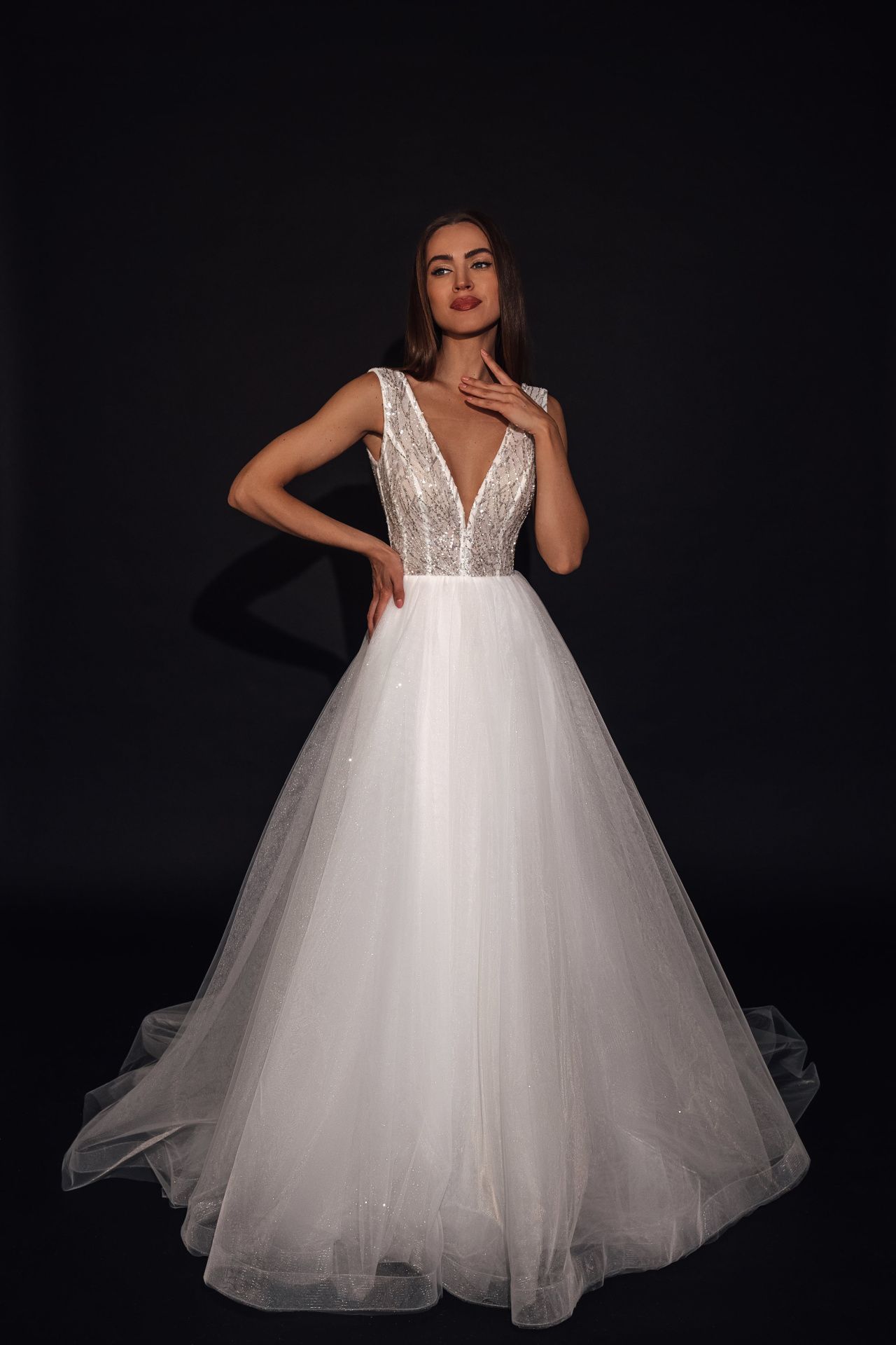 Летнее свадебное платье с блесокм фото