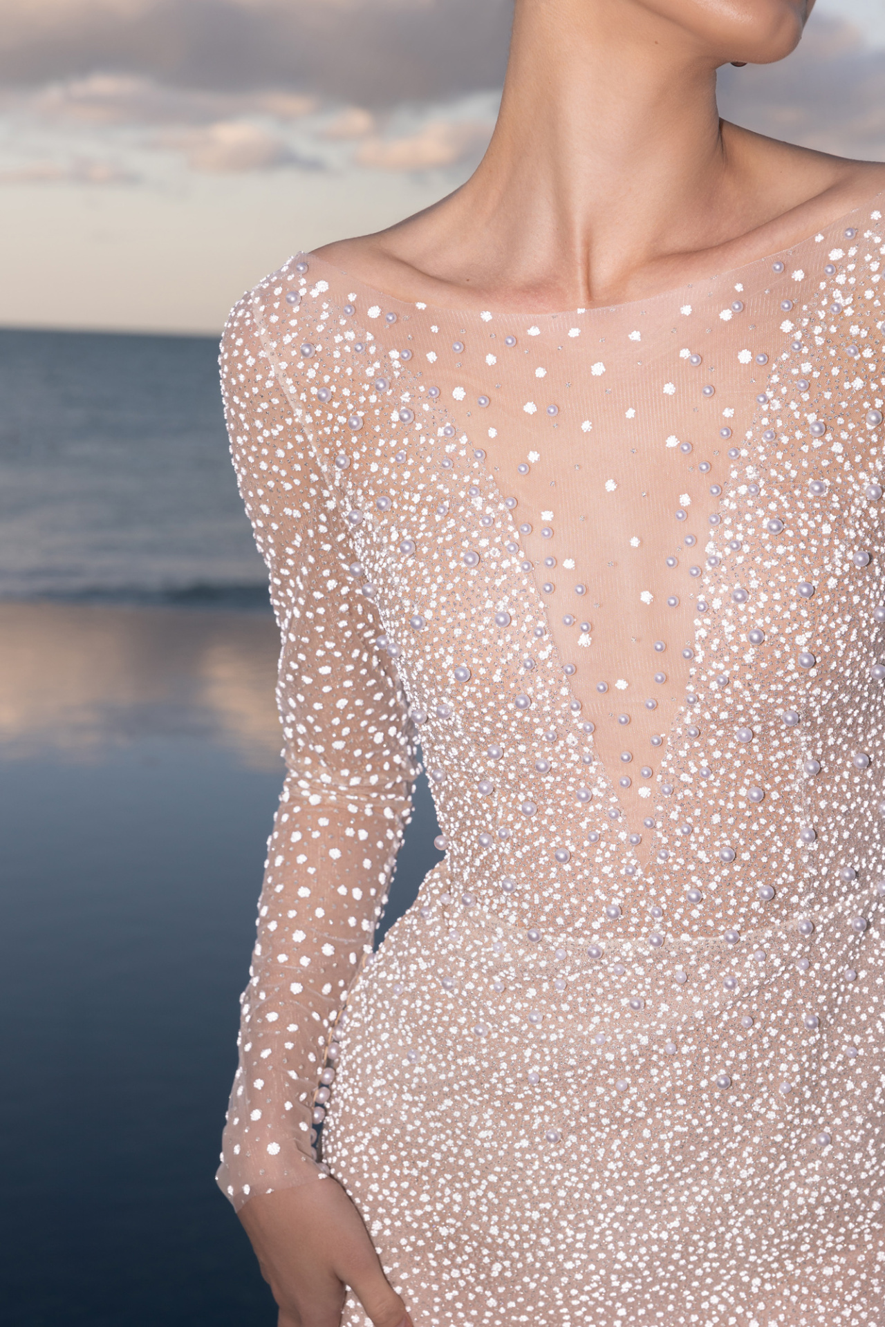 Сверкающее свадебное платье рыбка фото