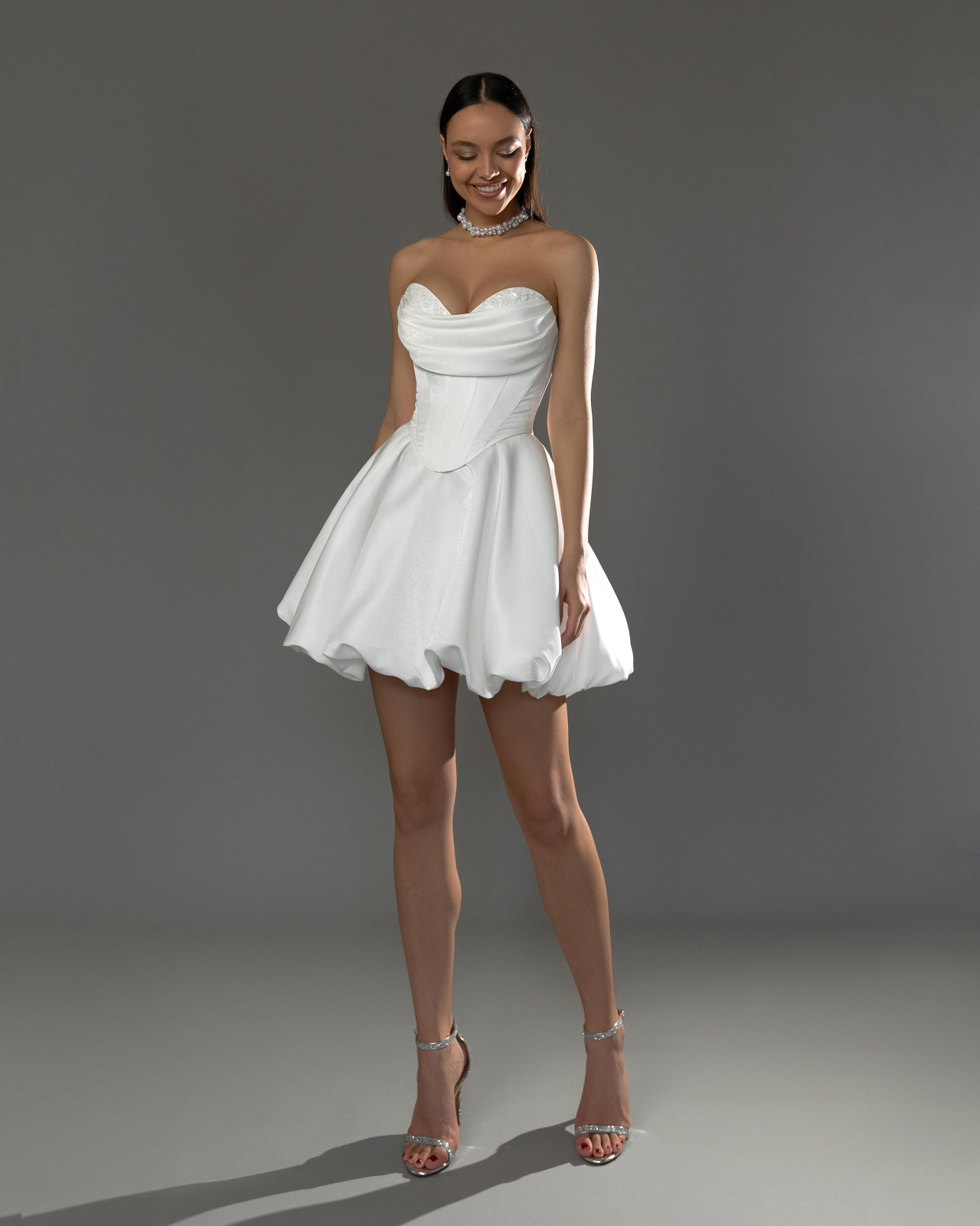 Свадебный комплект из мини юбки и корсета фото