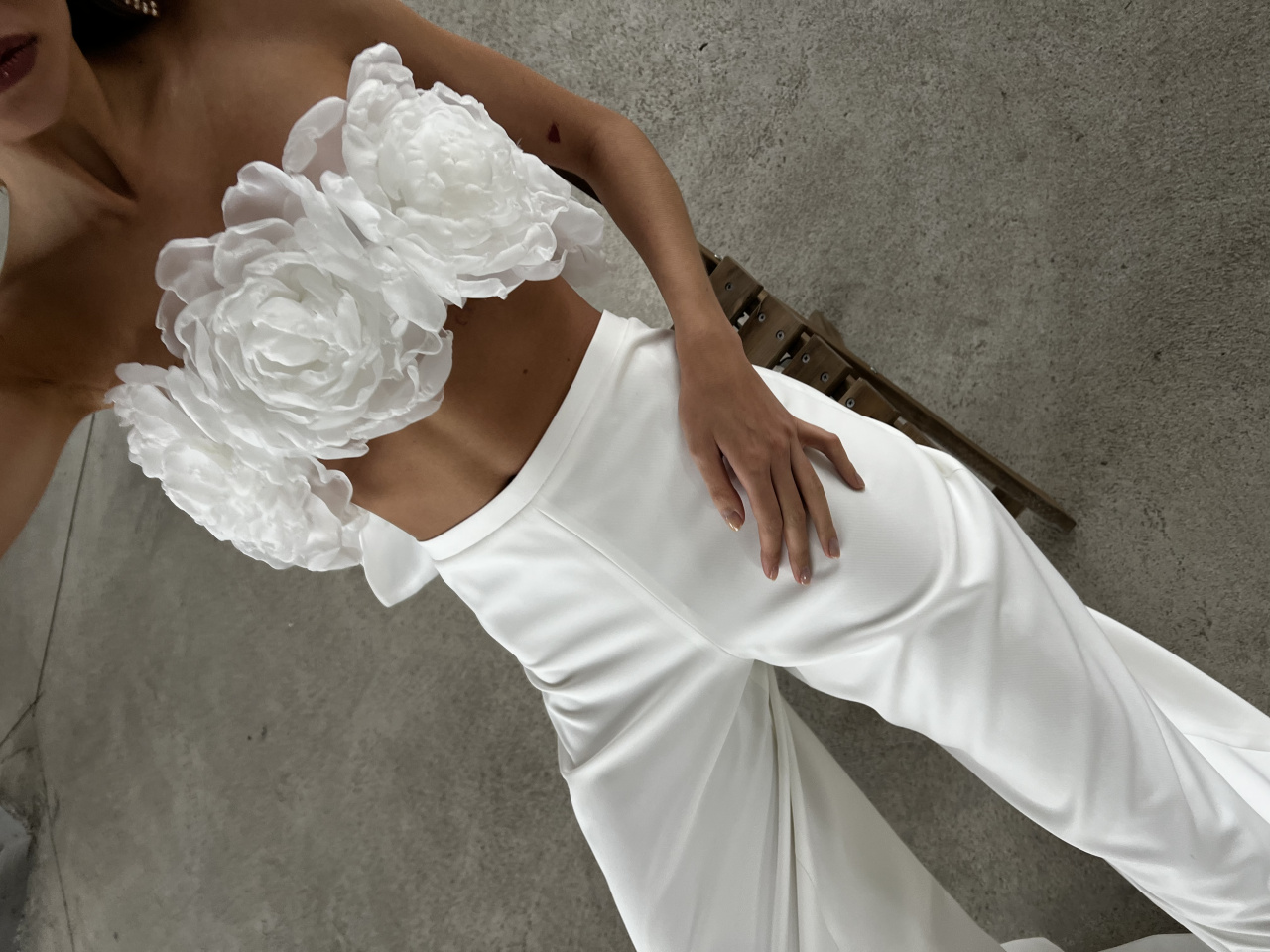 Свадебный топ из цветов фото