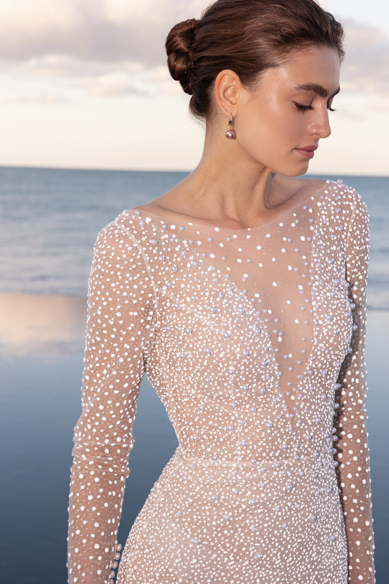 Сверкающее свадебное платье рыбка фото