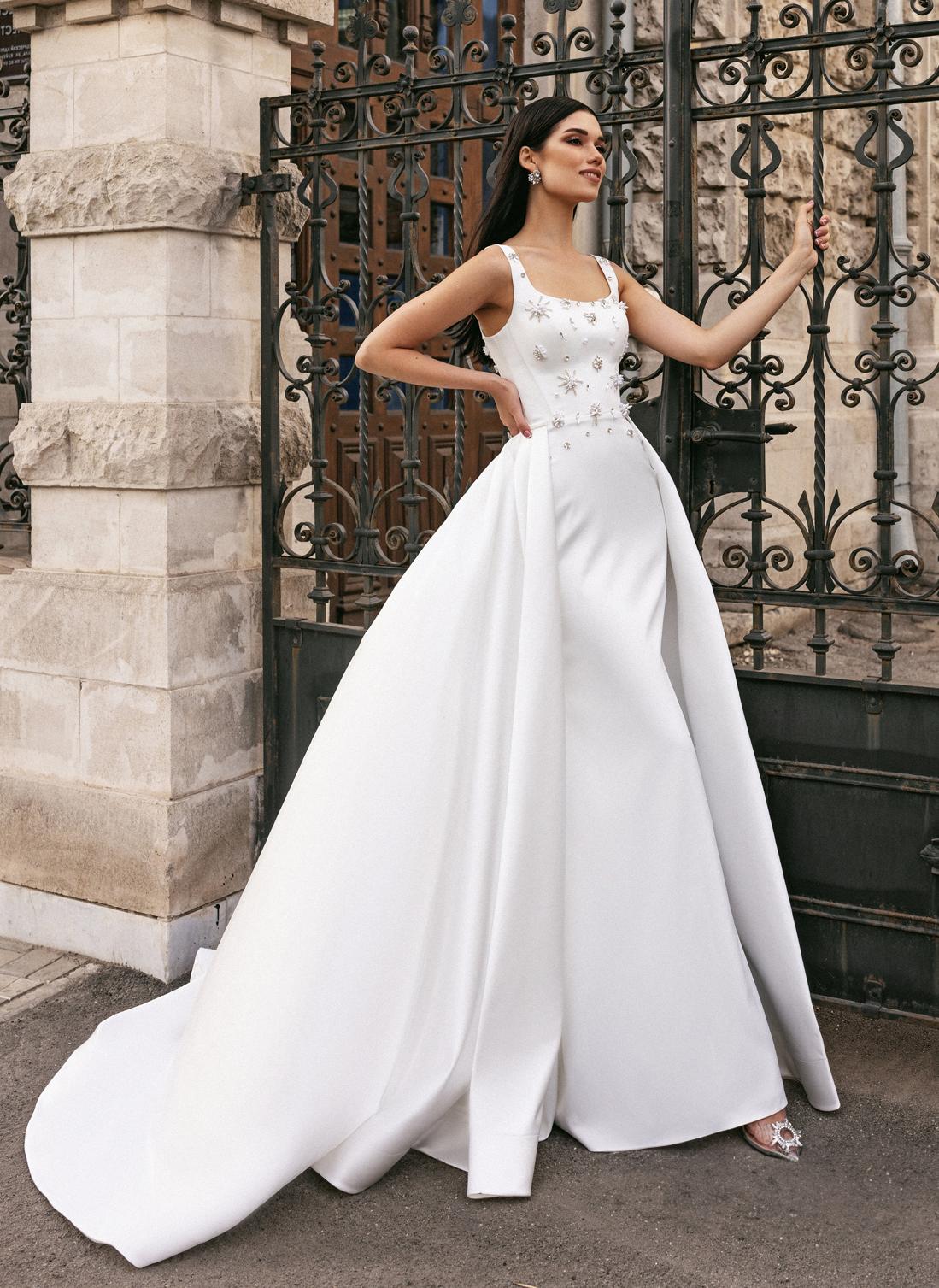 Свадебное платье русалка со съемной юбкой фото