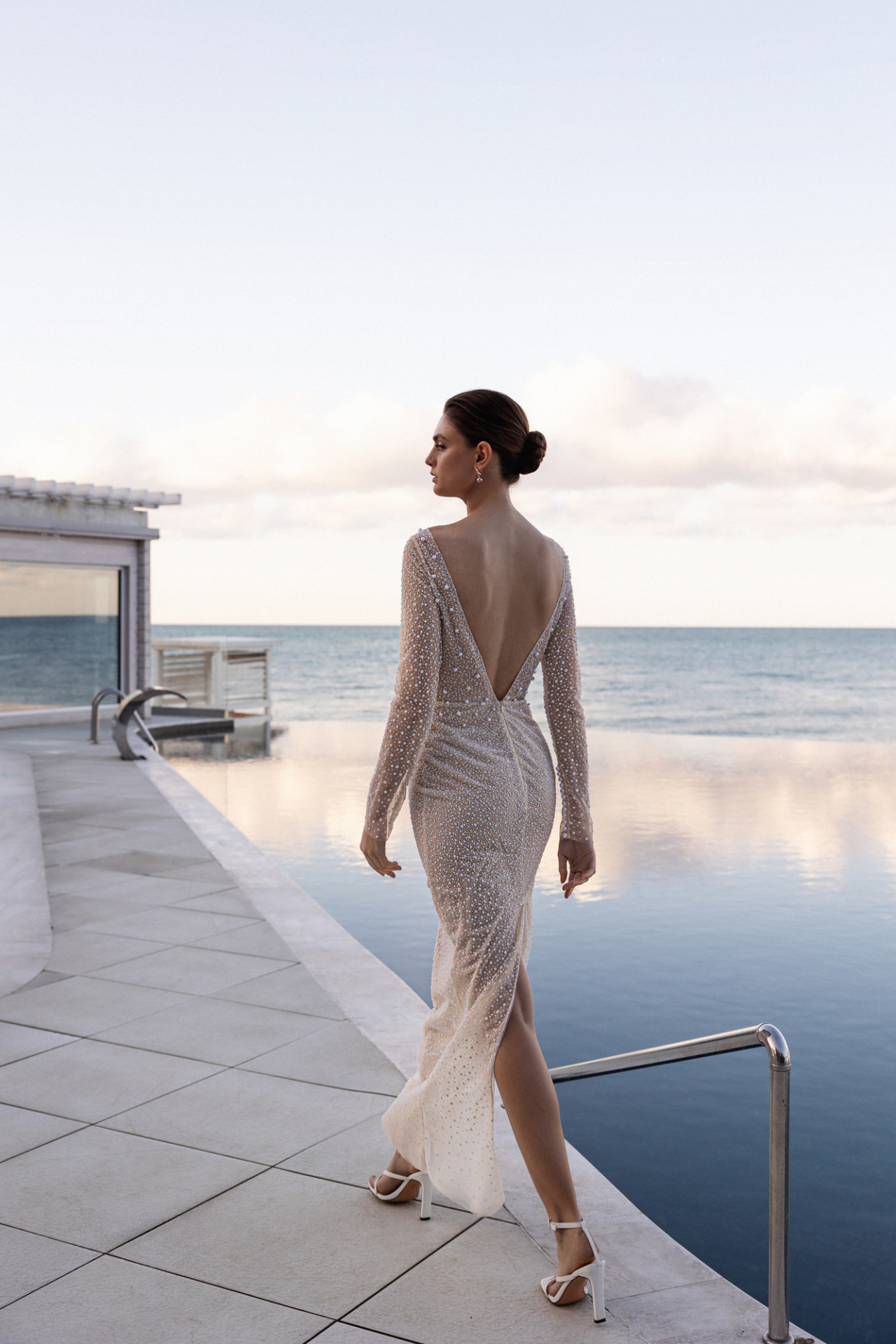 Сверкающее свадебное платье рыбка фото