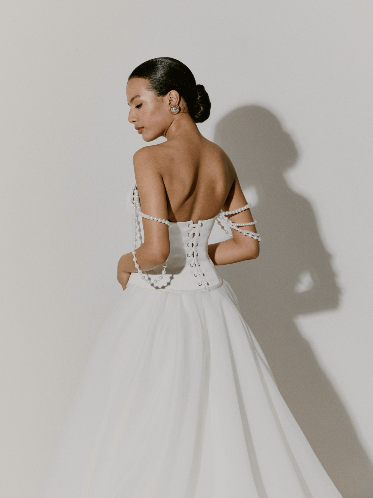 Свадебный комплект из корсета и струящейся юбки фото