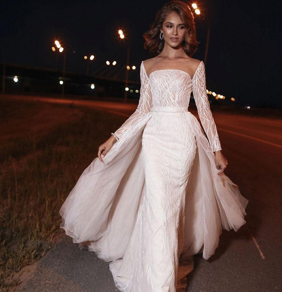 Свадебное платье с отстегивающейся юбкой