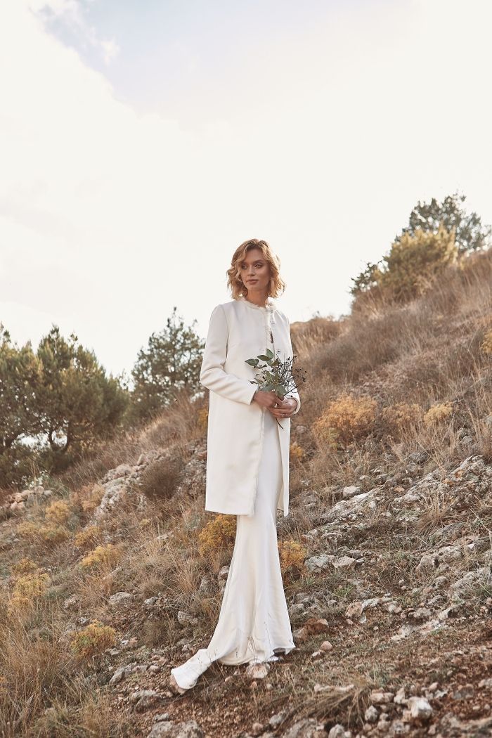 Свадебное пальто с мехом