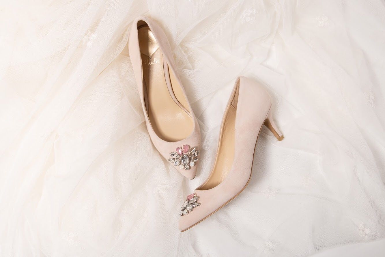 Свадебные замшевые туфли фото