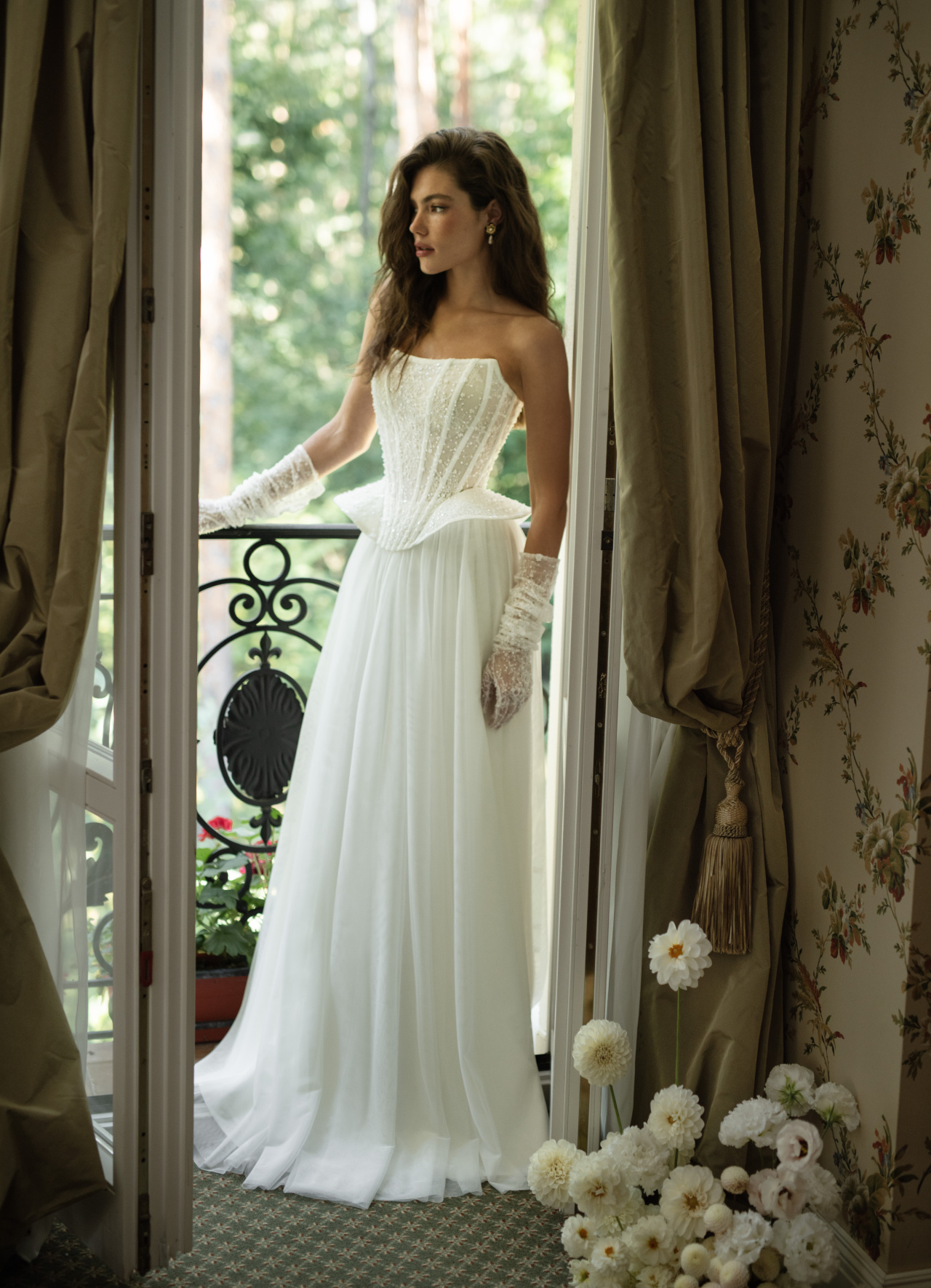 Свадебный комплект с корсетом и воздушной юбкой фото