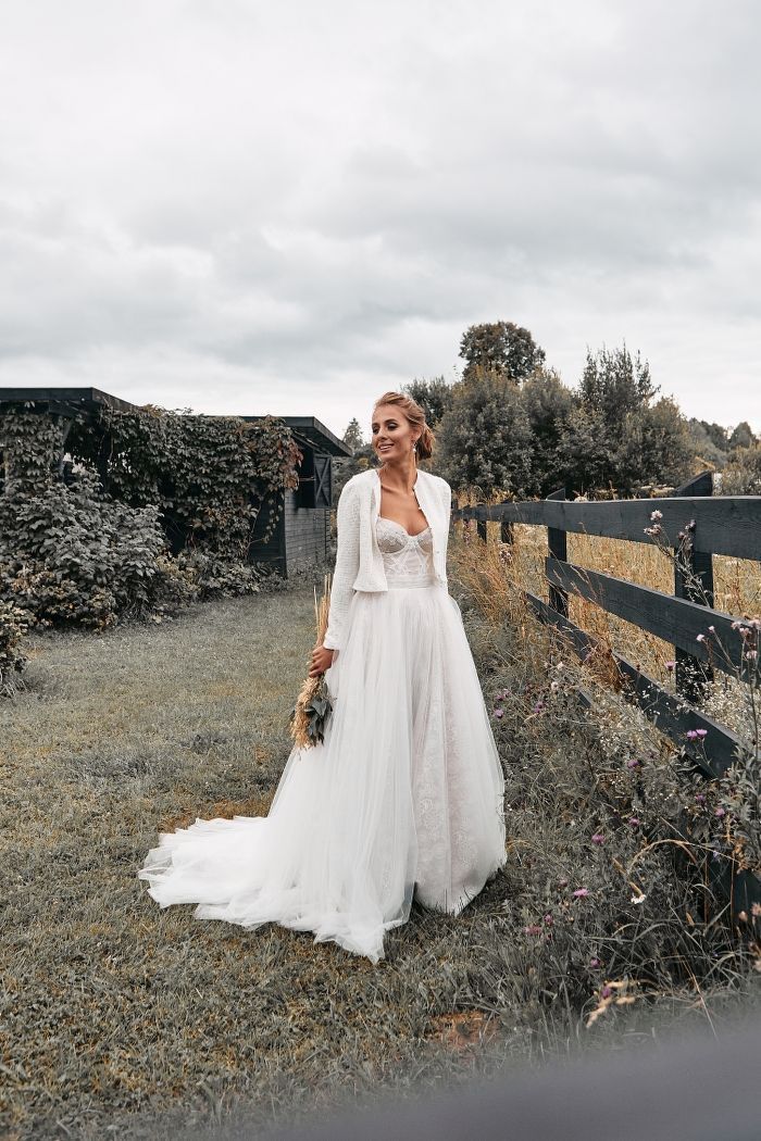 Свадебный жакет с пайетками