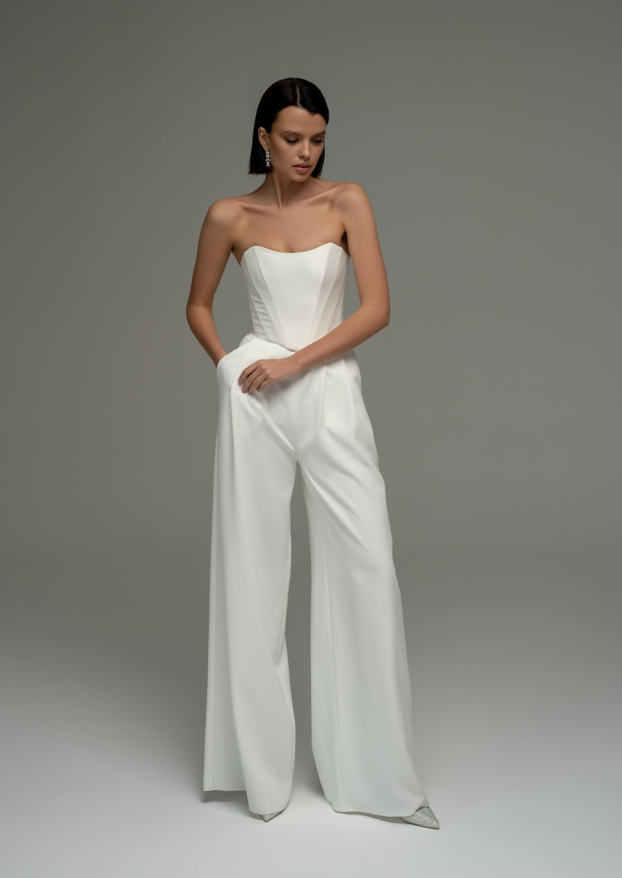 Женские свадебные брюки с корсетом фото