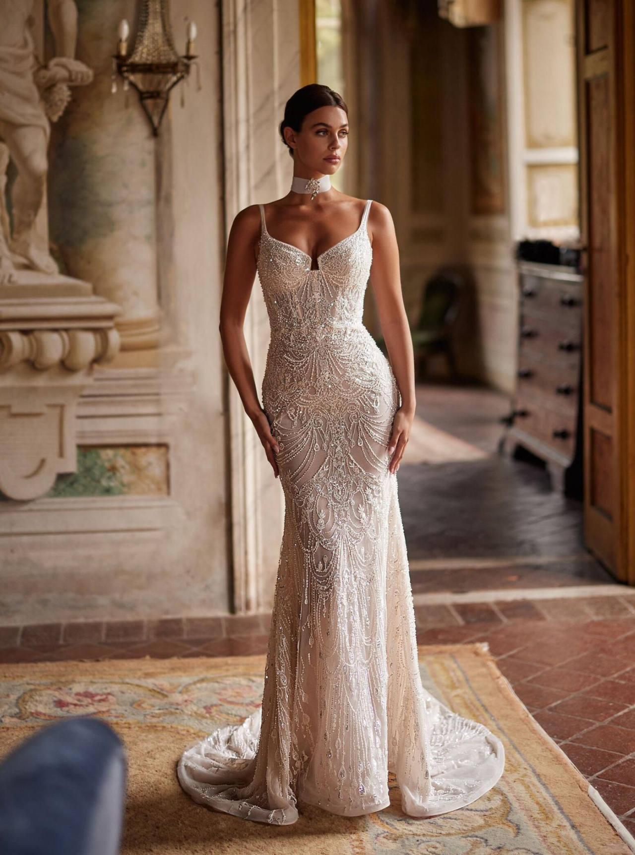 роскошное свадебное платье рыбка со съемным фото