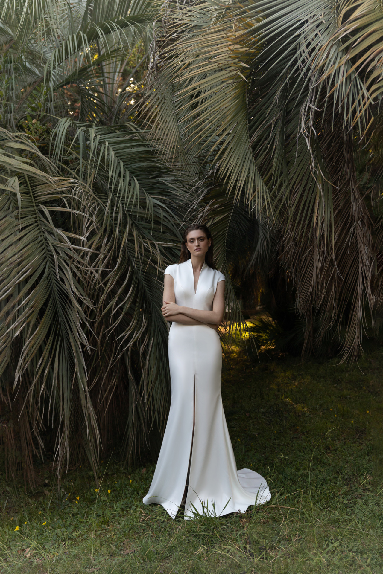 Закрытое свадебное платье рыбка фото