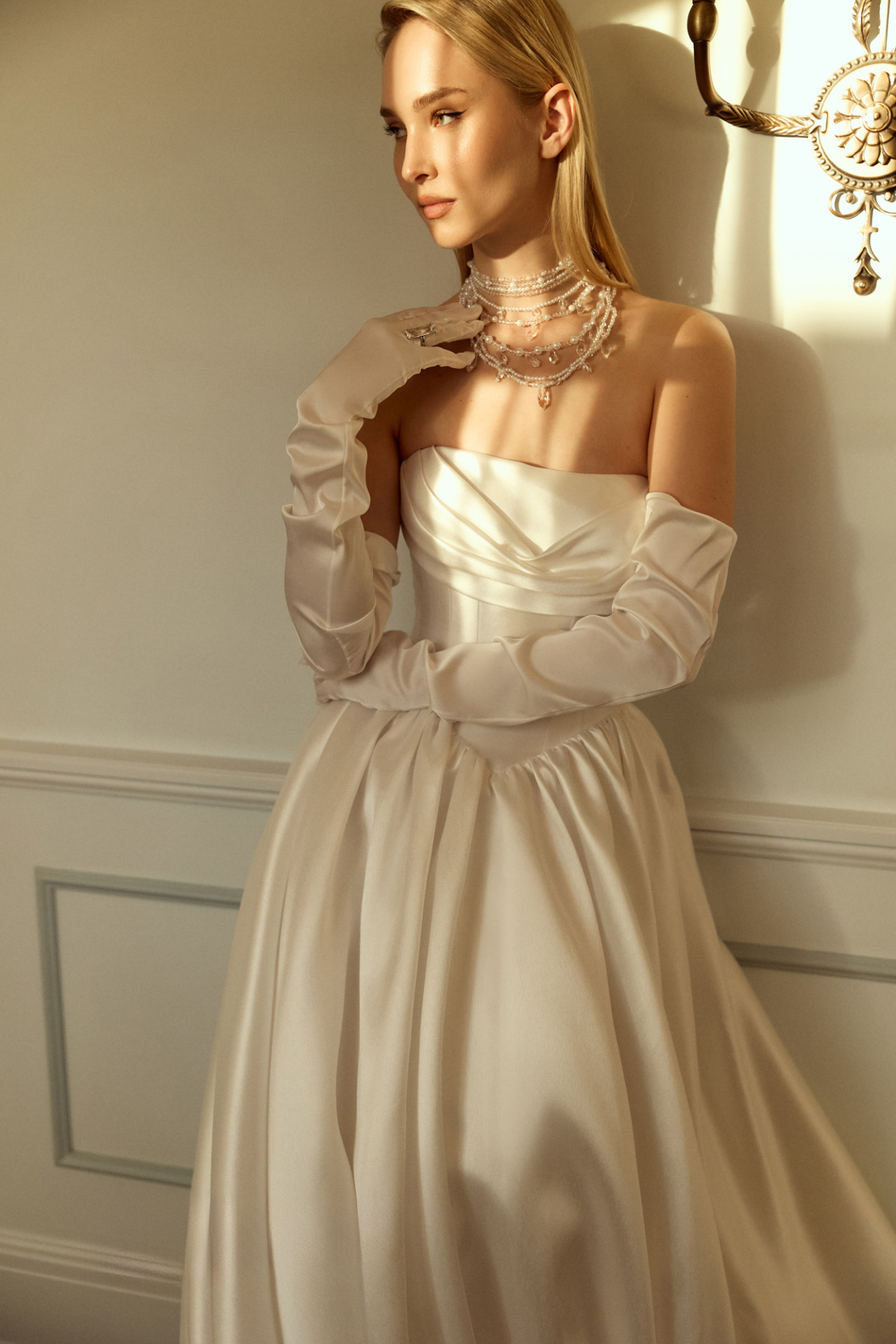 Свадебное платье в стиле принцесса из микадо фото