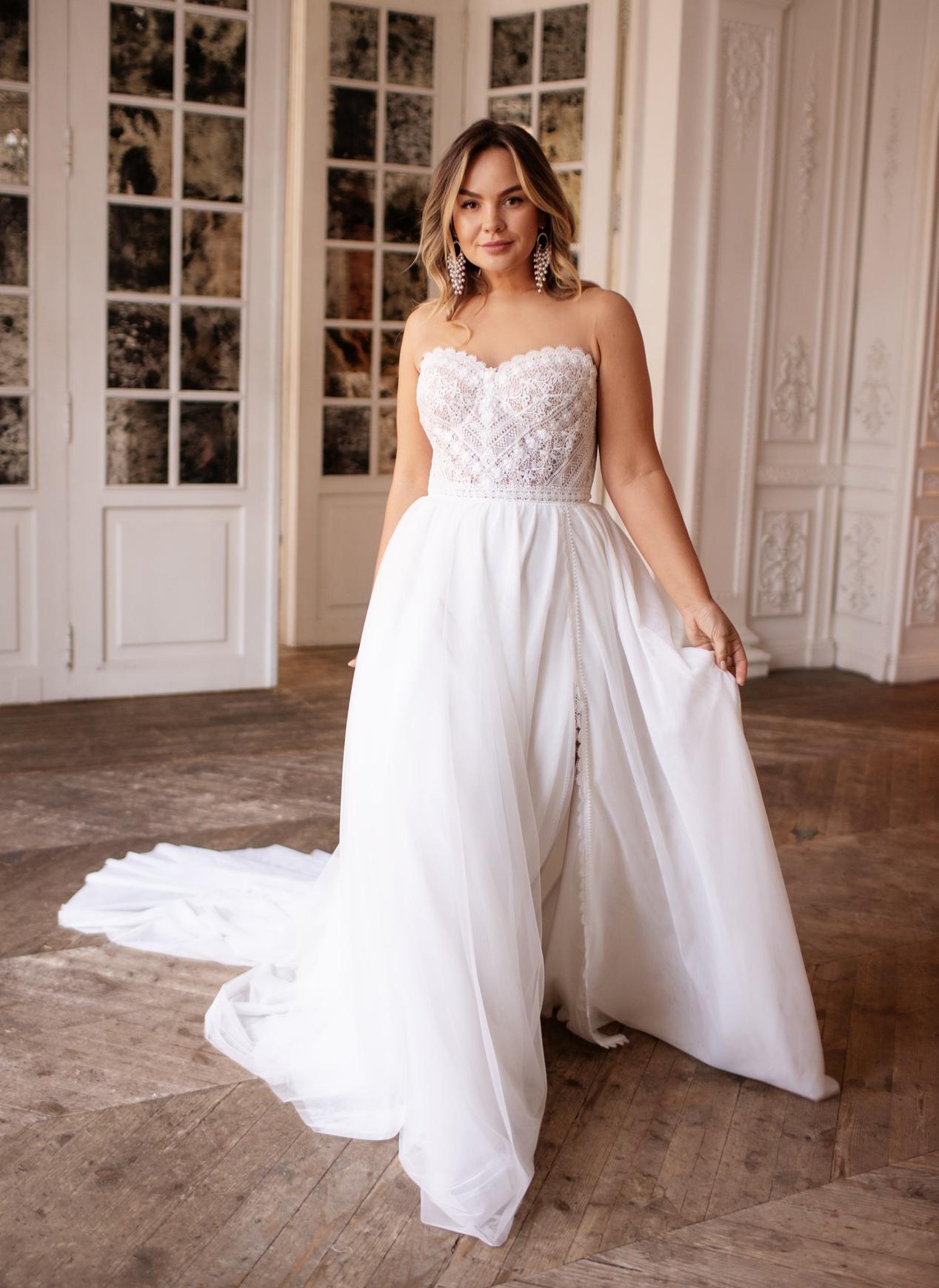 Свадебное платье бохо большого размера