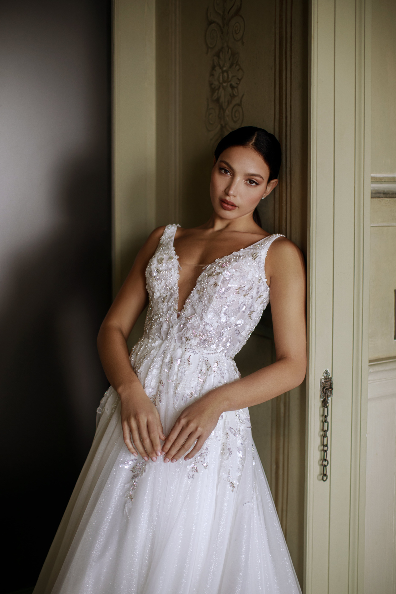 Свадебное платье с красивым корсетом фото