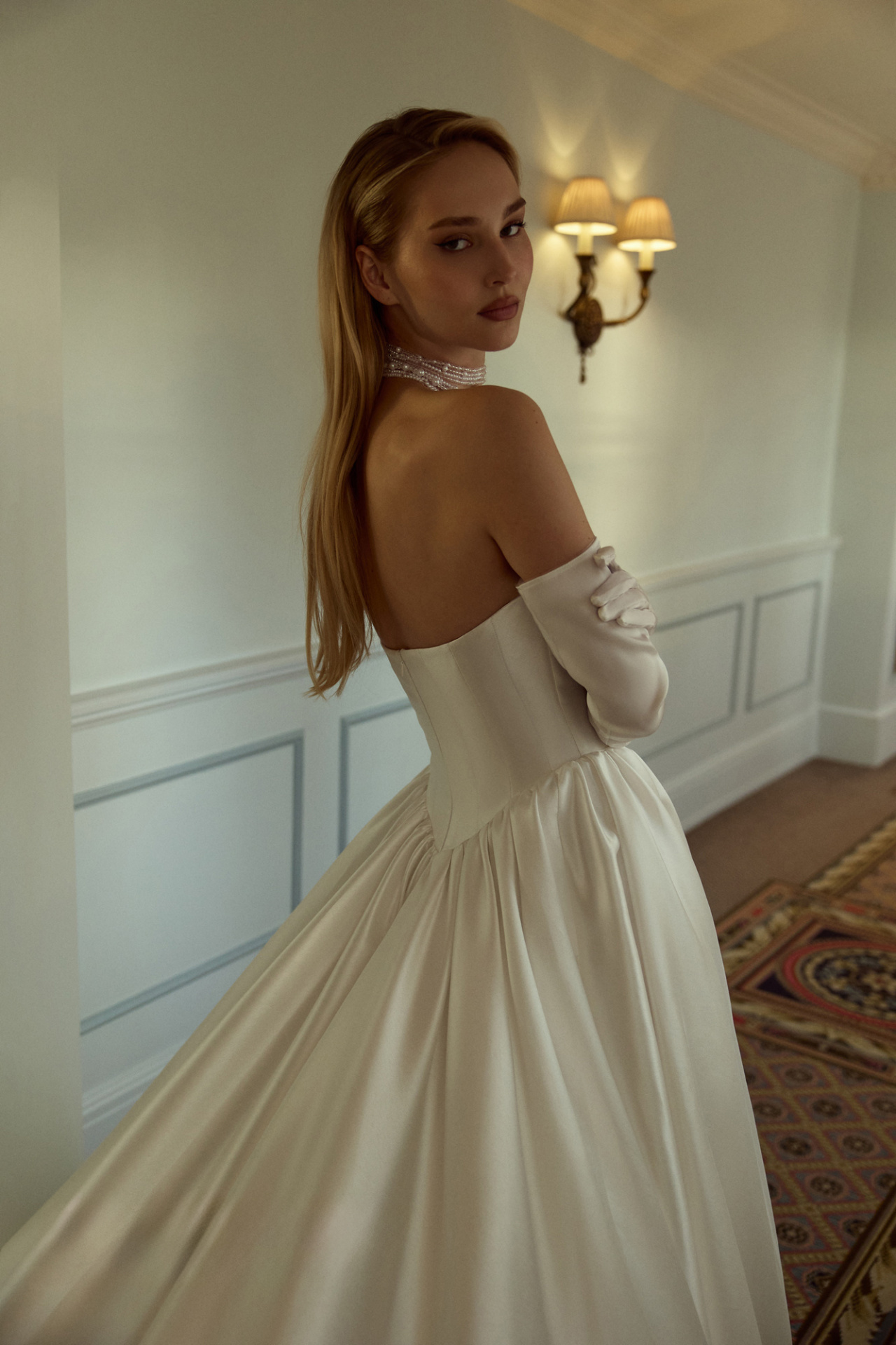 Свадебное платье в стиле принцесса из микадо фото