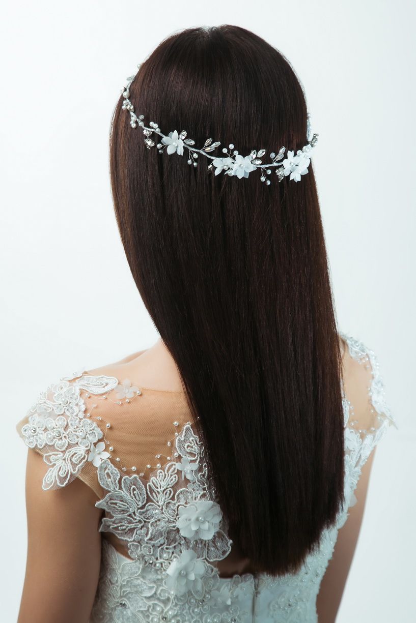 Свадебный венок для волос фото