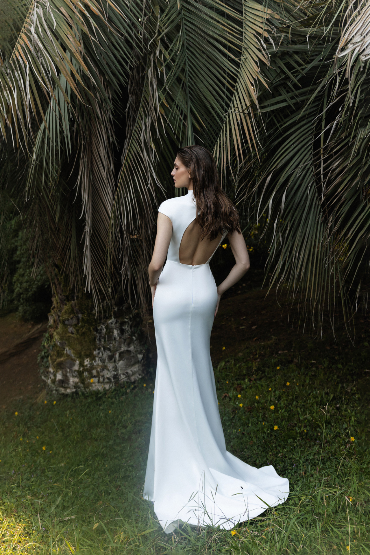 Закрытое свадебное платье рыбка фото