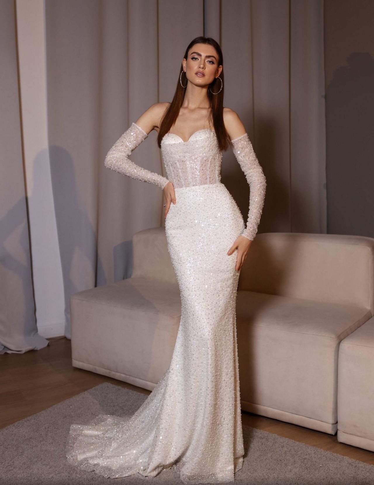 Нежная русалка расшитая стеклярусом фото