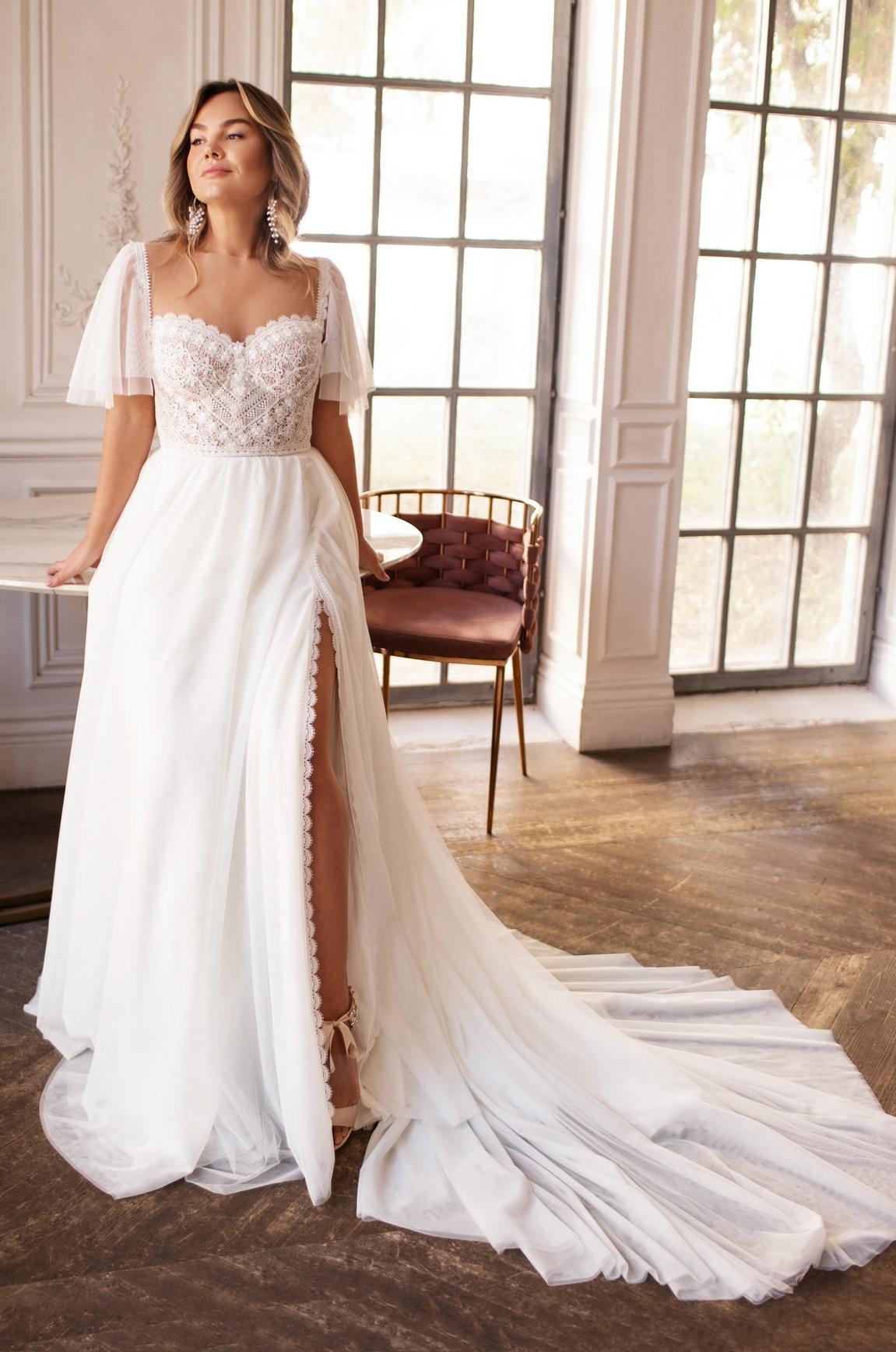 Свадебное платье бохо большого размера