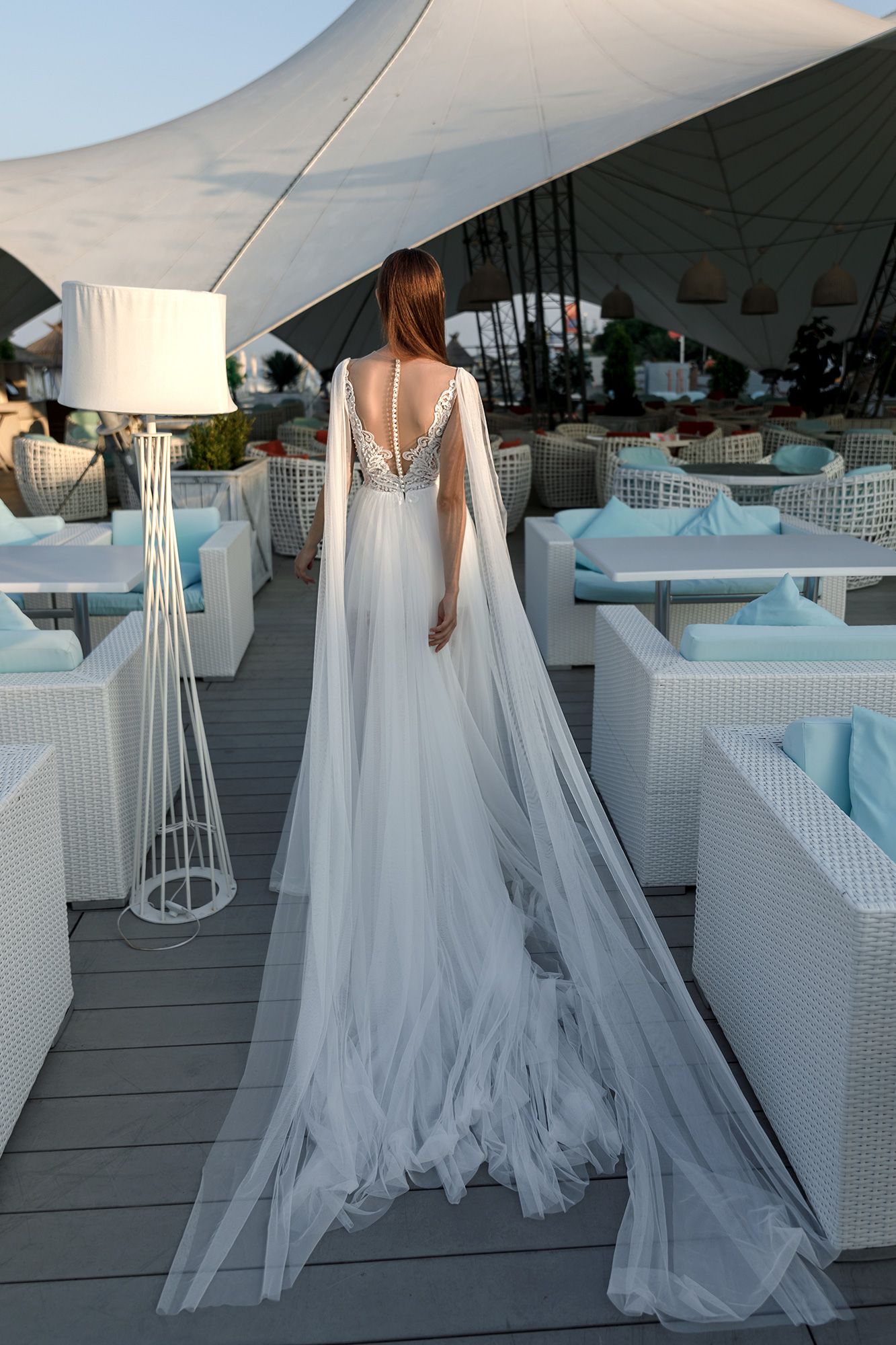 Пляжное свадебное платье