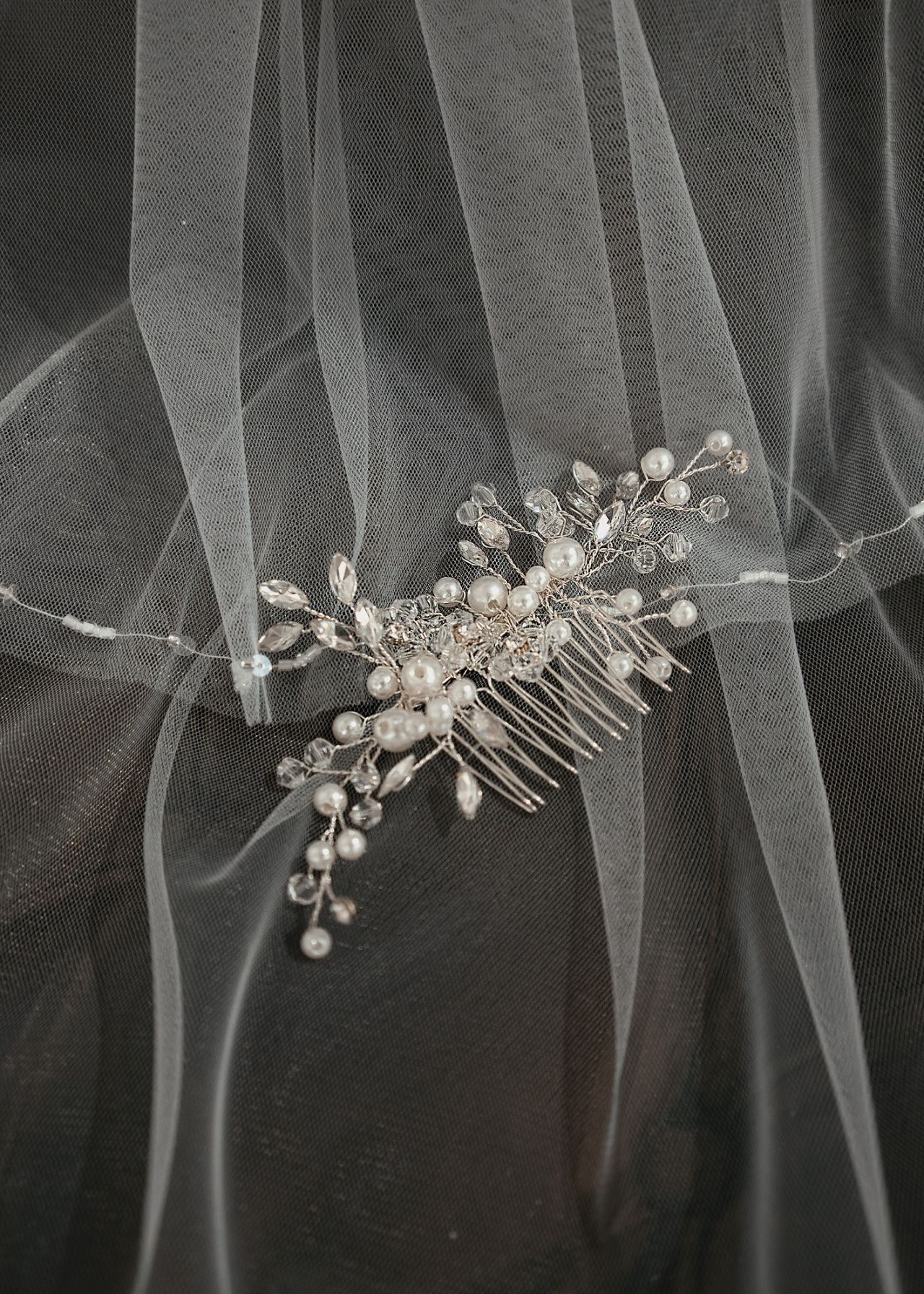 Свадебный гребешок для волос фото