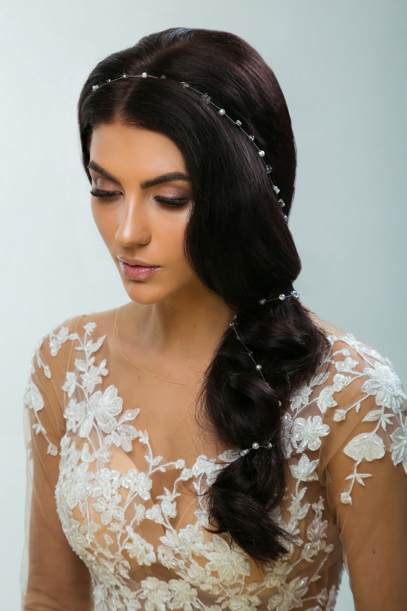 Свадебное украшение с жемчугом фото