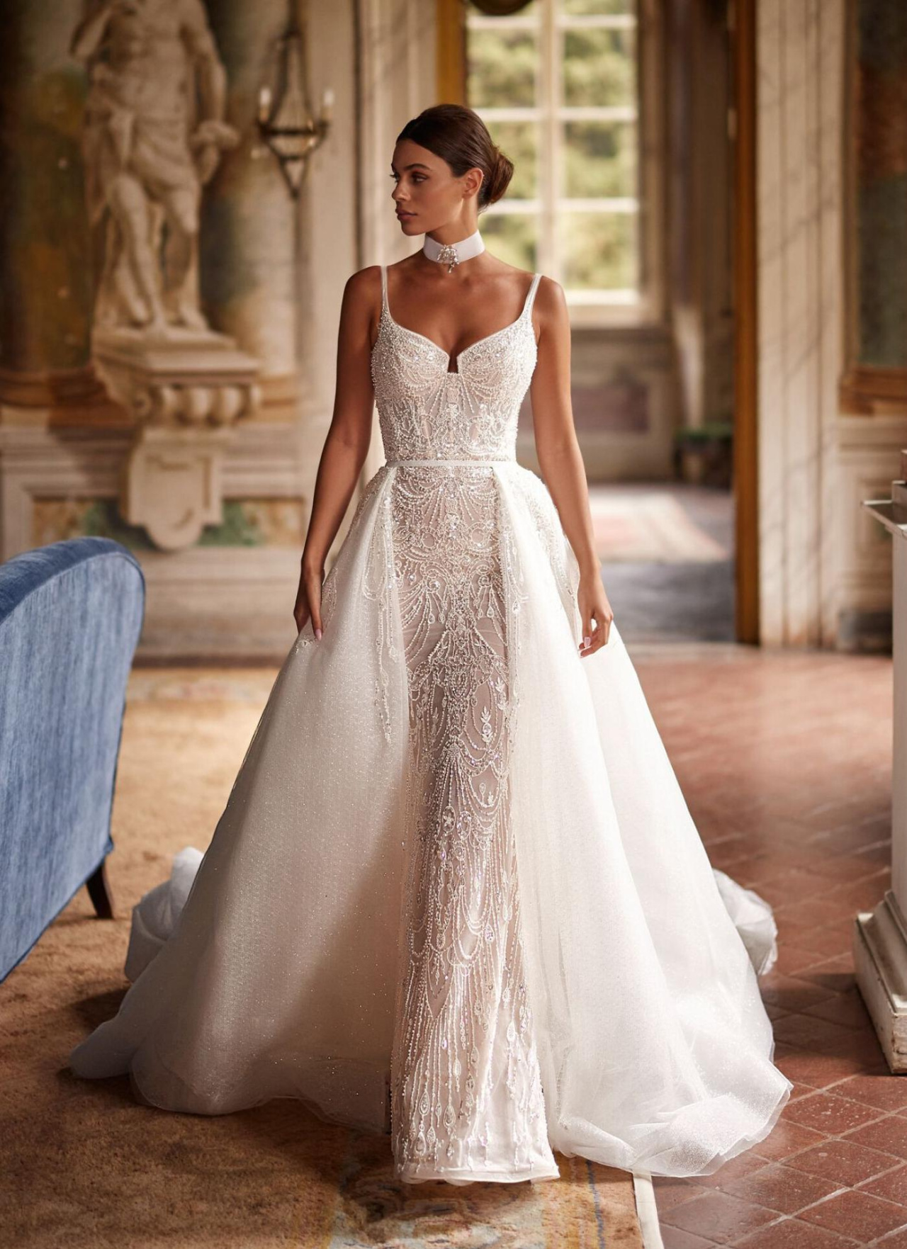 роскошное свадебное платье рыбка со съемным фото