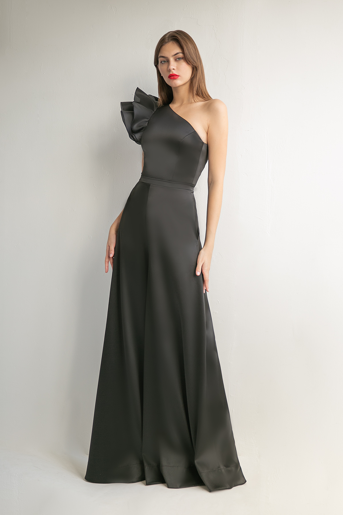 Черный вечерний комбинезон фото