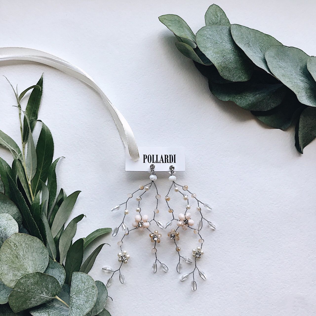 Свадебные серьги с кристаллами фото