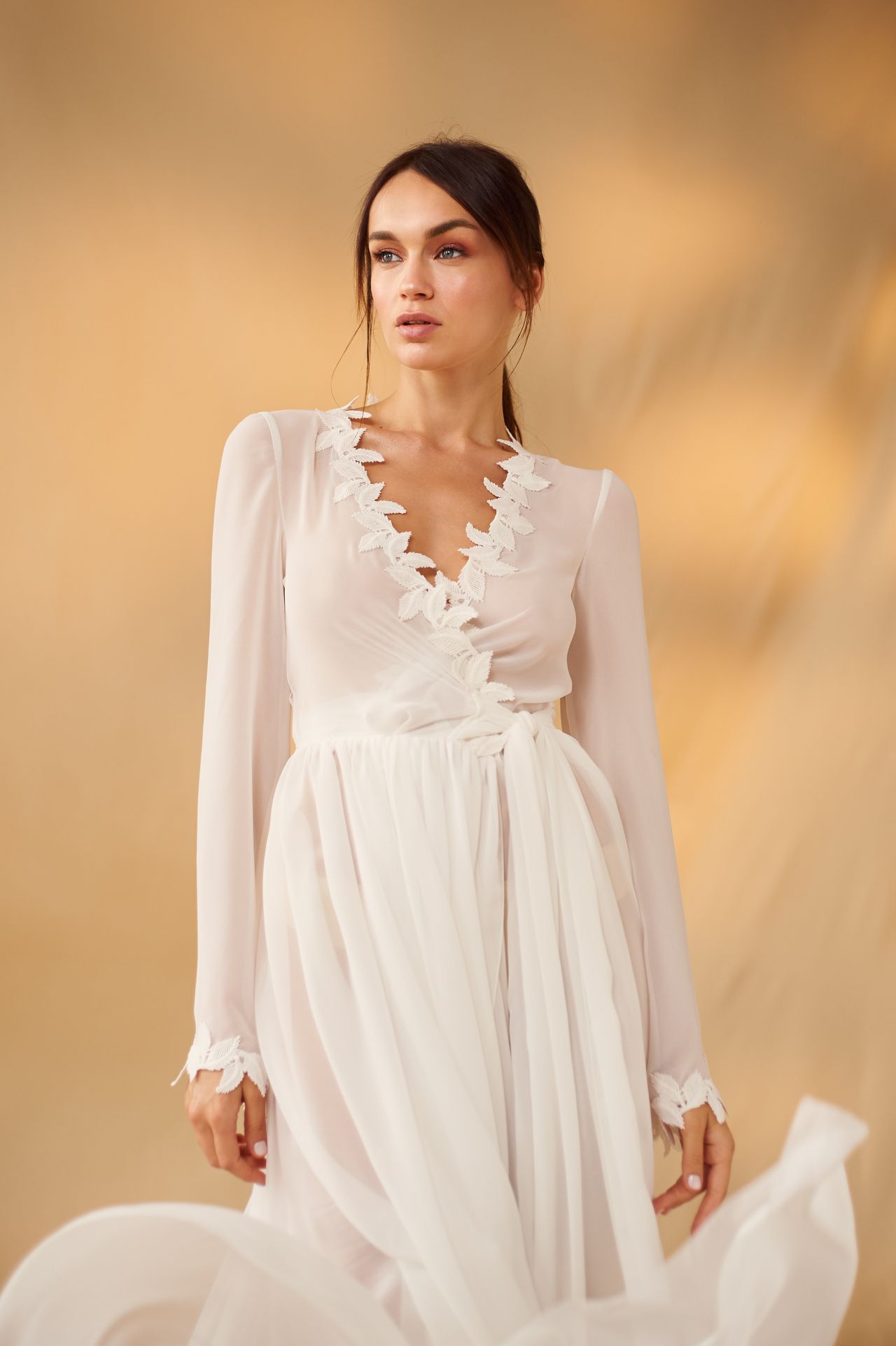 Шифоновый белый будуар фото