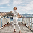 Белый жакет с поясом