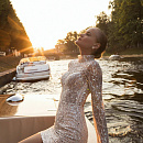 Свадебное платье мини со съемной юбкой фото