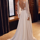 Шифоновое свадебное платье с кружевным корсетом фото