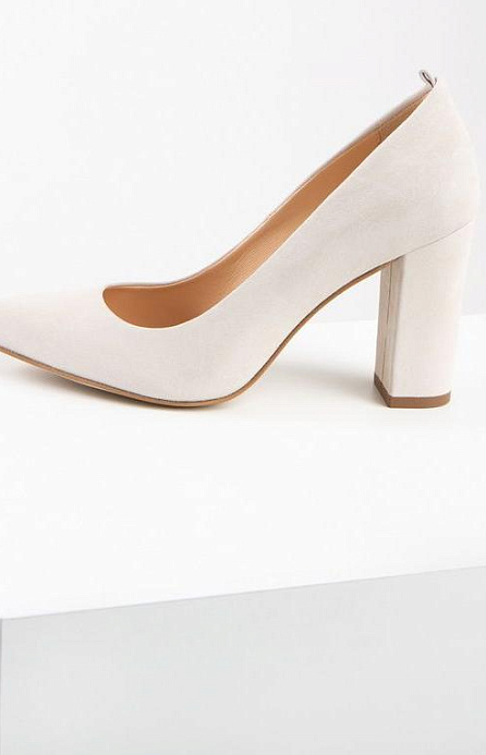 Туфли на высоком устойчивом каблуке со съемным ремешком фото