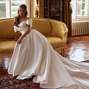 Роскошный комплект из микадо со съемным шлейфом фото