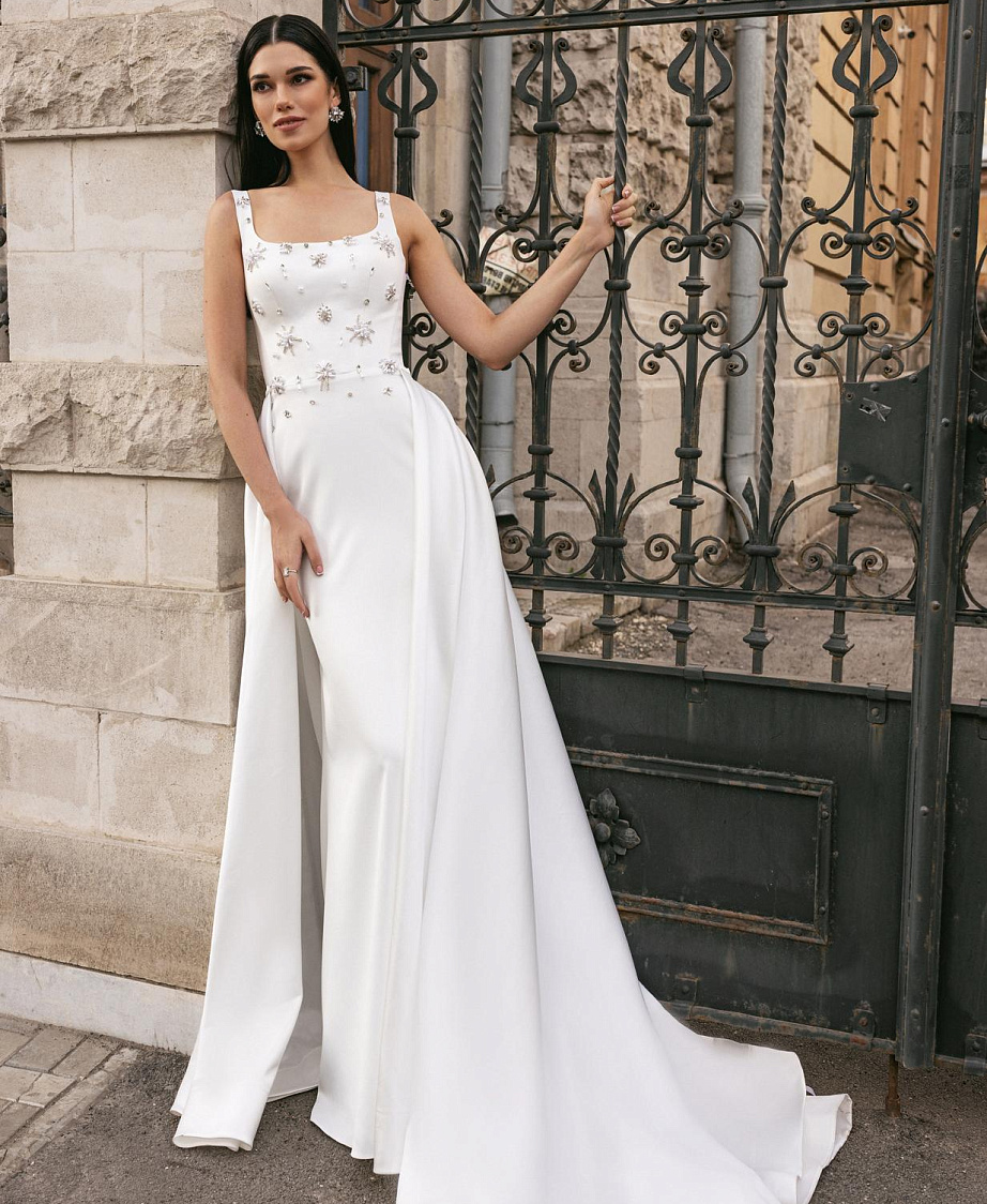 Свадебное платье русалка со съемной юбкой фото